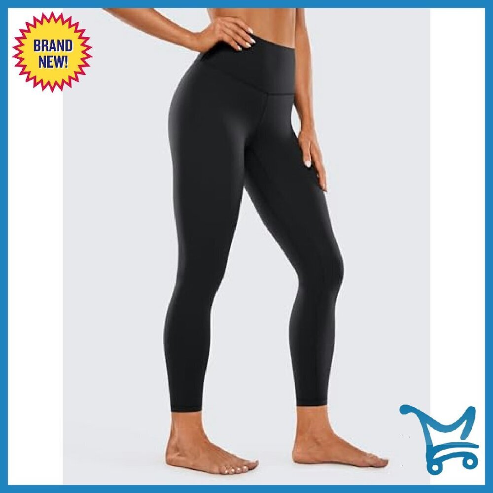 High Waisted 25" Compression Leggings Tummy Control Yoga Workout Pants - Picture 3 of 8